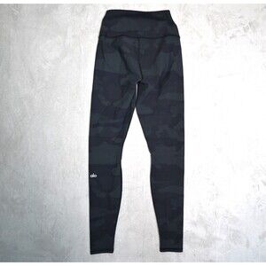 Alo Legging Women XS Grey/Black Camo Elastic Waist High Rise Athleisure